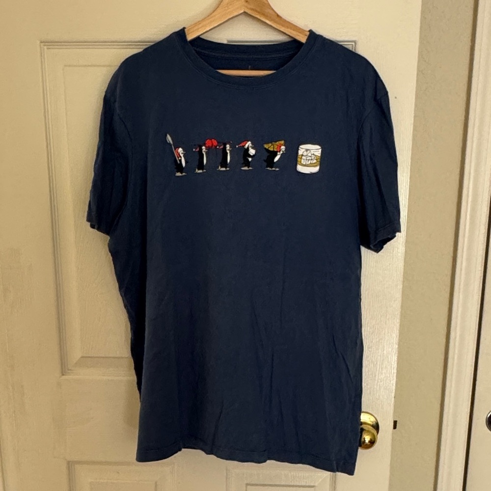 J. Crew Made-in-the-USA penguin cocktail graphic T-shirt
